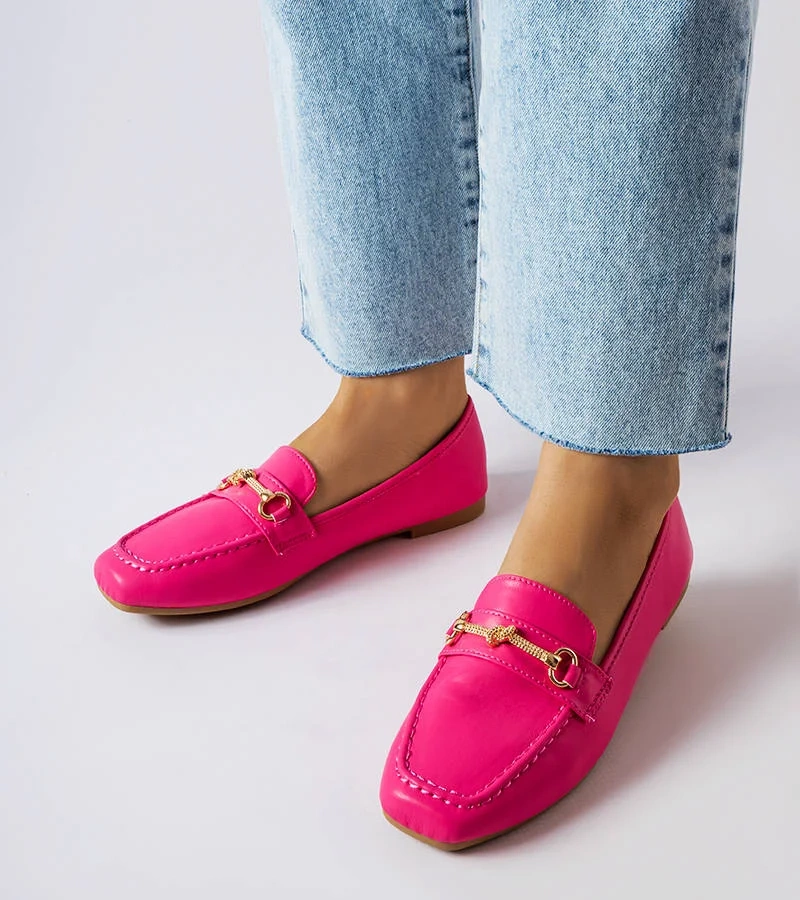 Ružové zdobené mokasíny značky Docherty