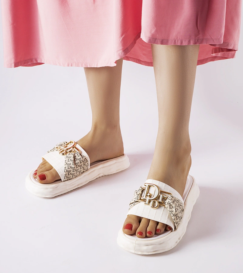 Biele gumené žabky 986 WHITE