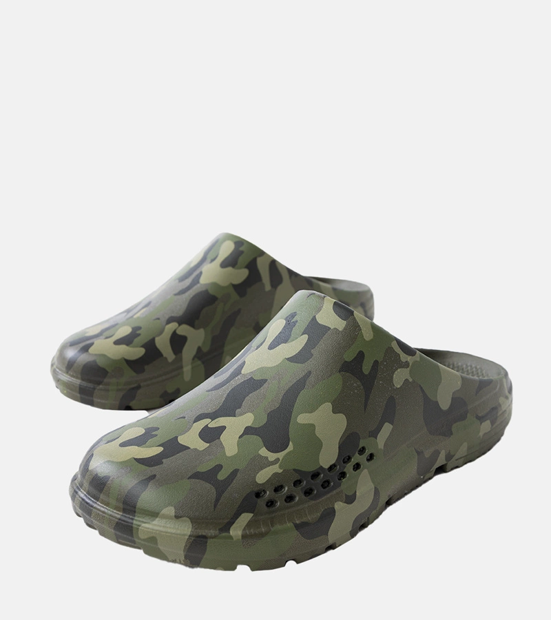 Zelené pánske šľapky uzavreté Arnos