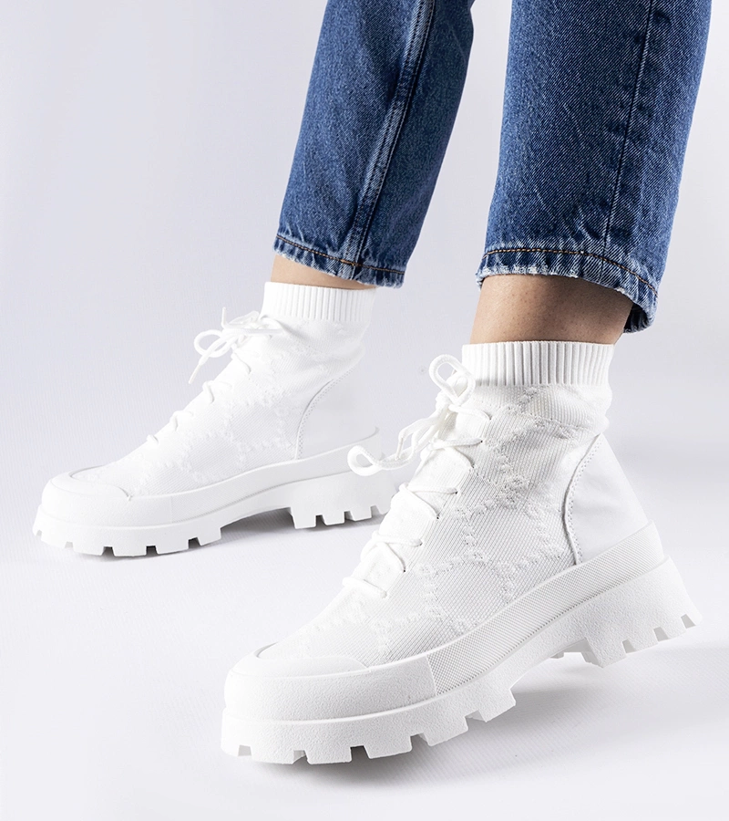 Biele vysoké tenisky Éric