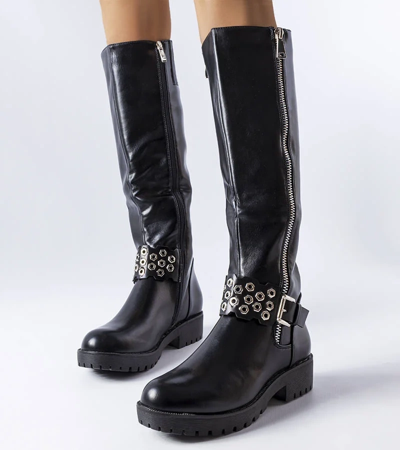 Čierne čižmy Janice