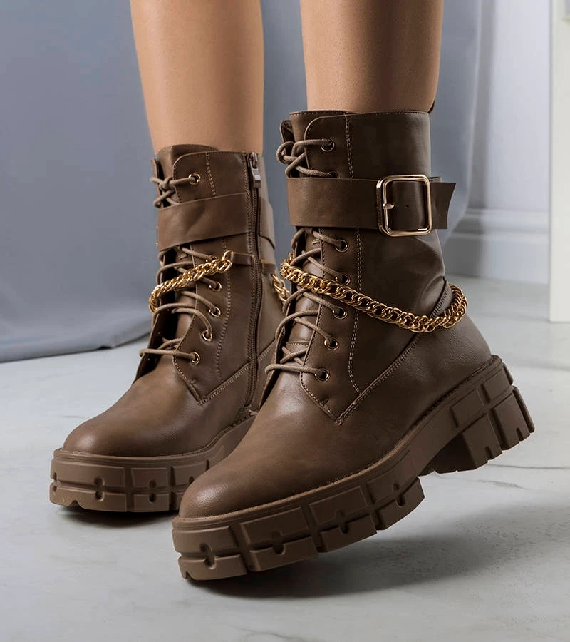 Béžová botki zateplená Cerrelli