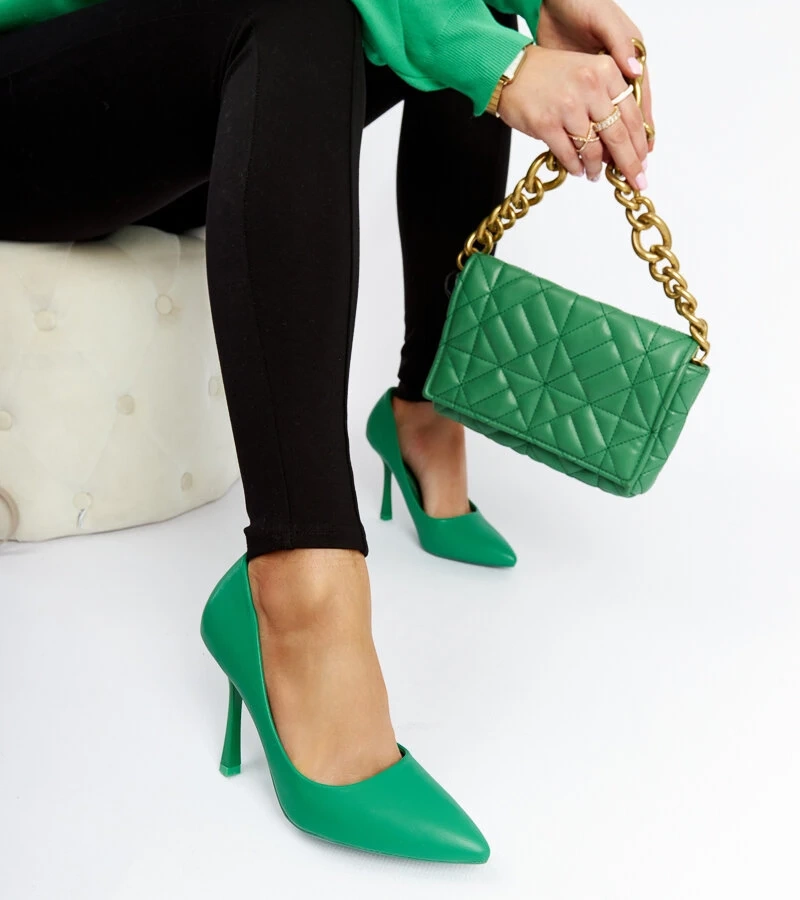 Zelené lodičky na podpätku Rodney