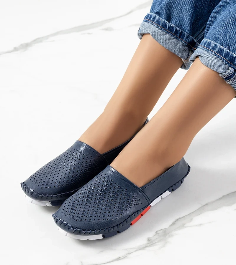 Námořnícky modré mokasíny Piron