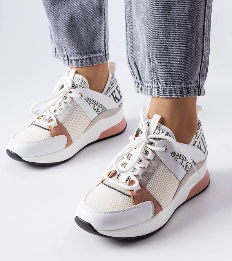 Bielo-ružové tenisky Vinceza