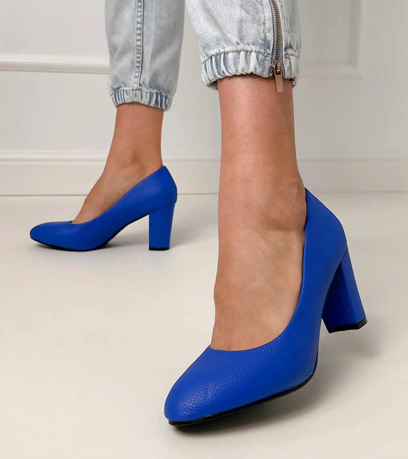 Modré klasické lodičky na podpätku Elinsi