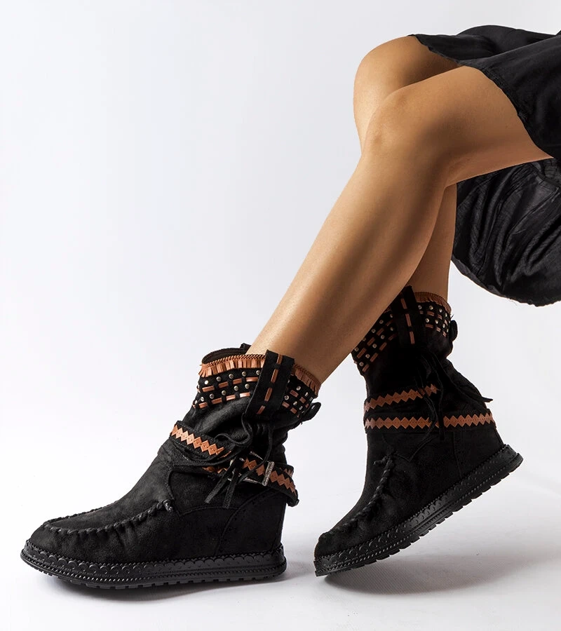 Čierne topánky na platforme Beausoleil