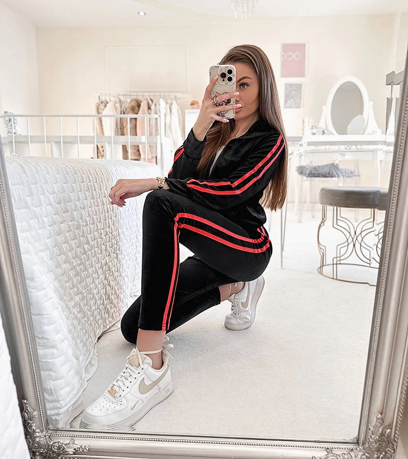 Mandis oranžová pruhovaná súprava