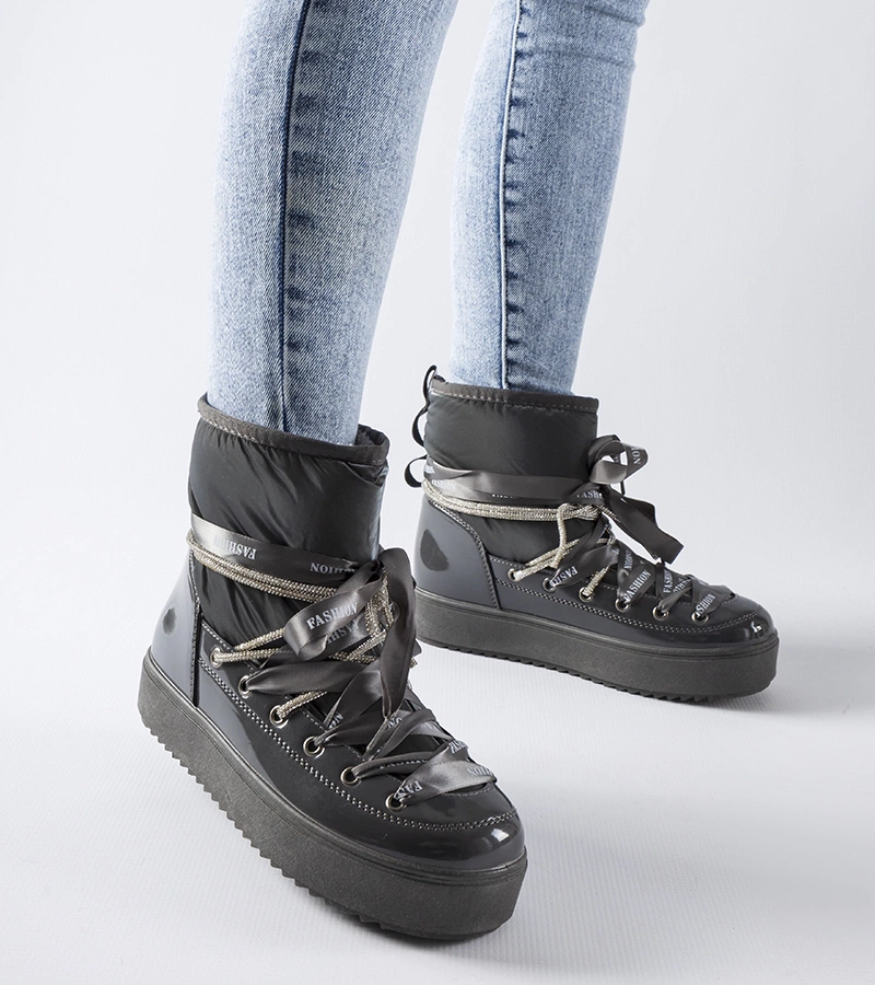 Šedé lakované snehule so zirkónmi Alceo