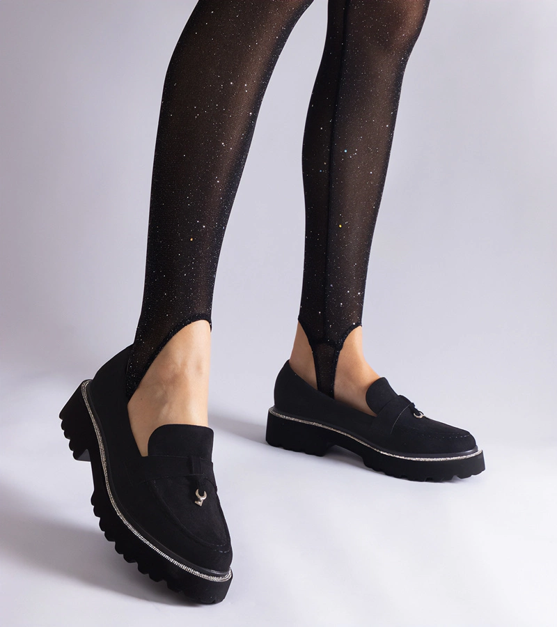Čierne semišové mokasíny Henley