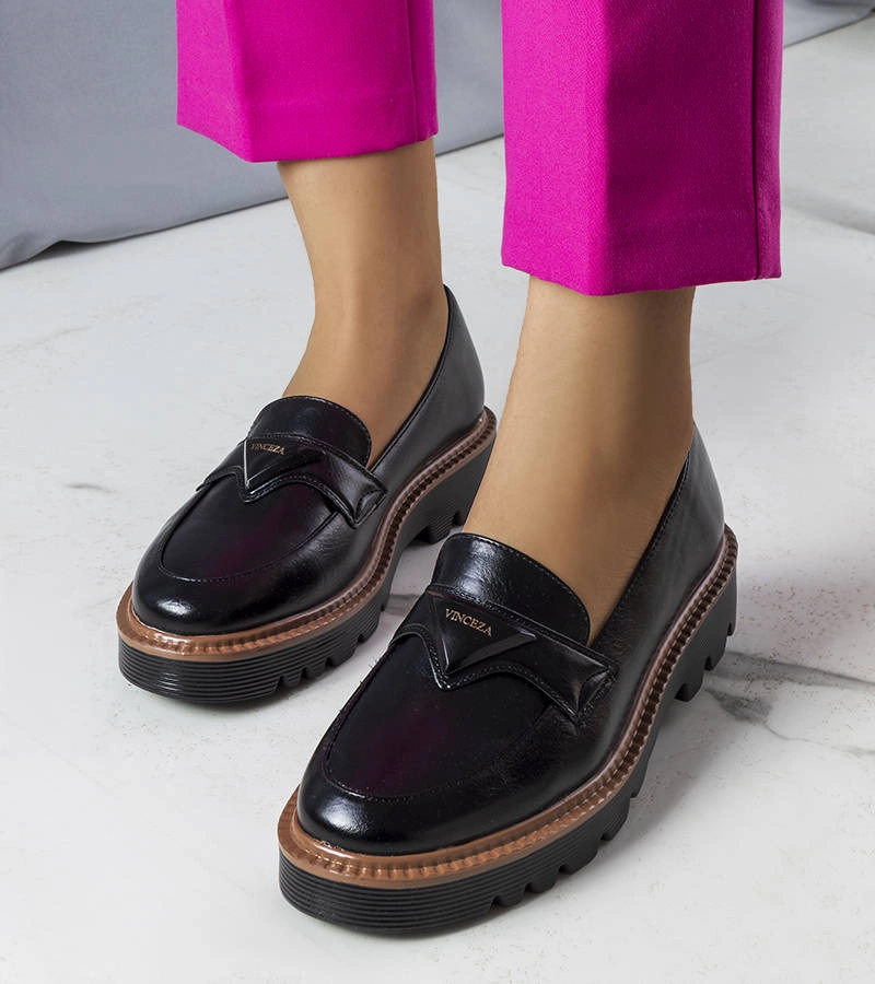 Čierne lordy s koženou stielkou Jacquenett