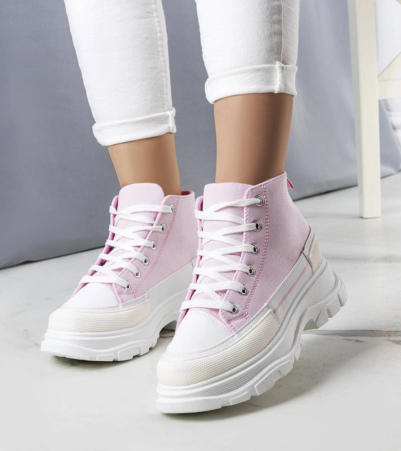 Ružové tenisky Tillys na vysokej platforme