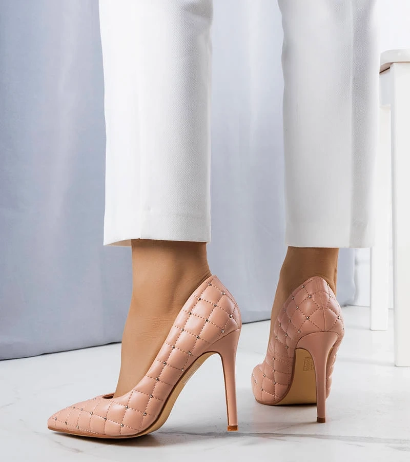 Ružové prešívané ihlice Dayton