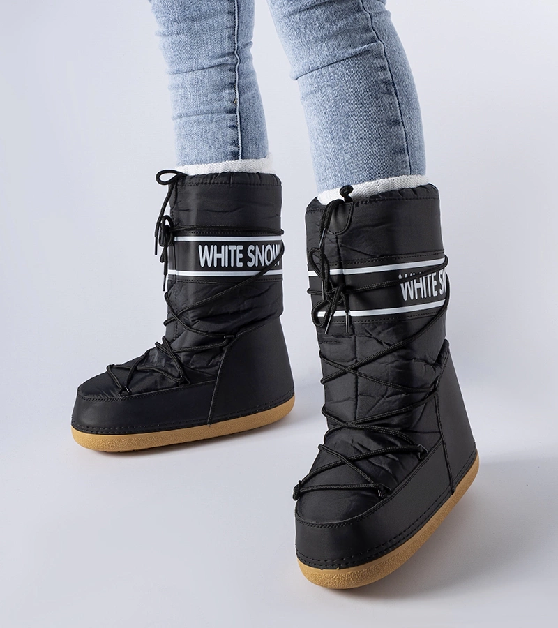 Čierne ľahké zateplené snehule Everett