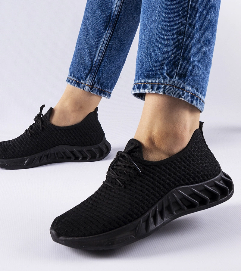 Čierne látkové tenisky Derek