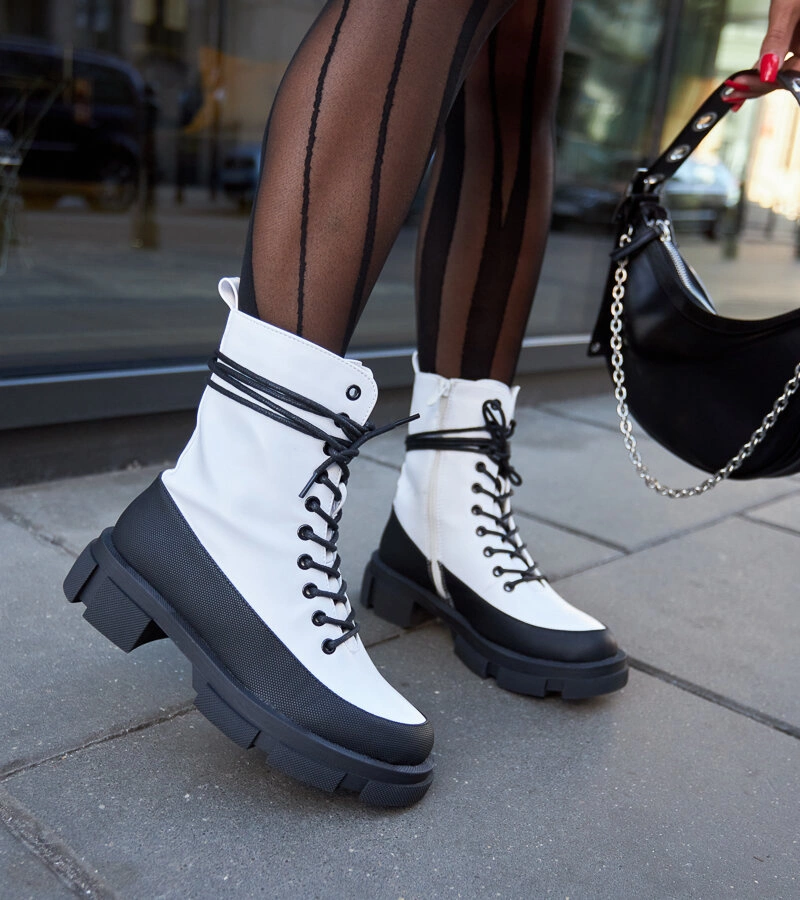 Biela-čierna zateplená pracovná obuv Apodaca