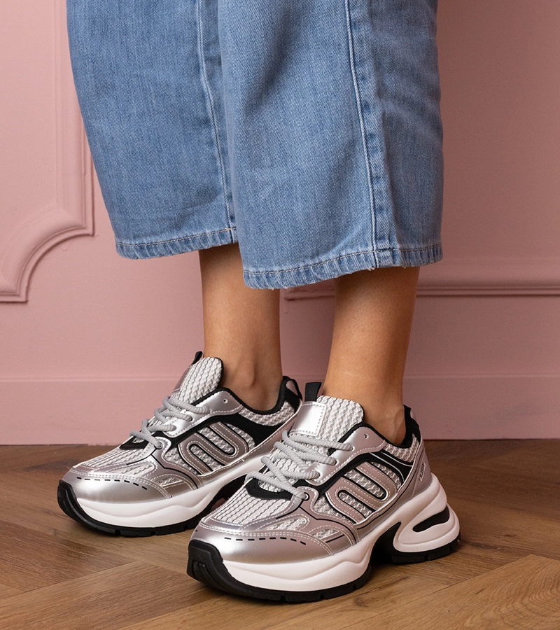 Strieborné dámske športové tenisky Torens