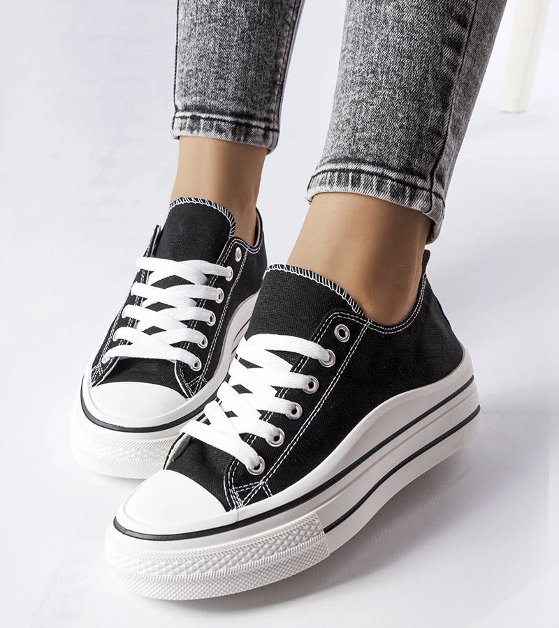 Čierne platformové tenisky Pomeroy