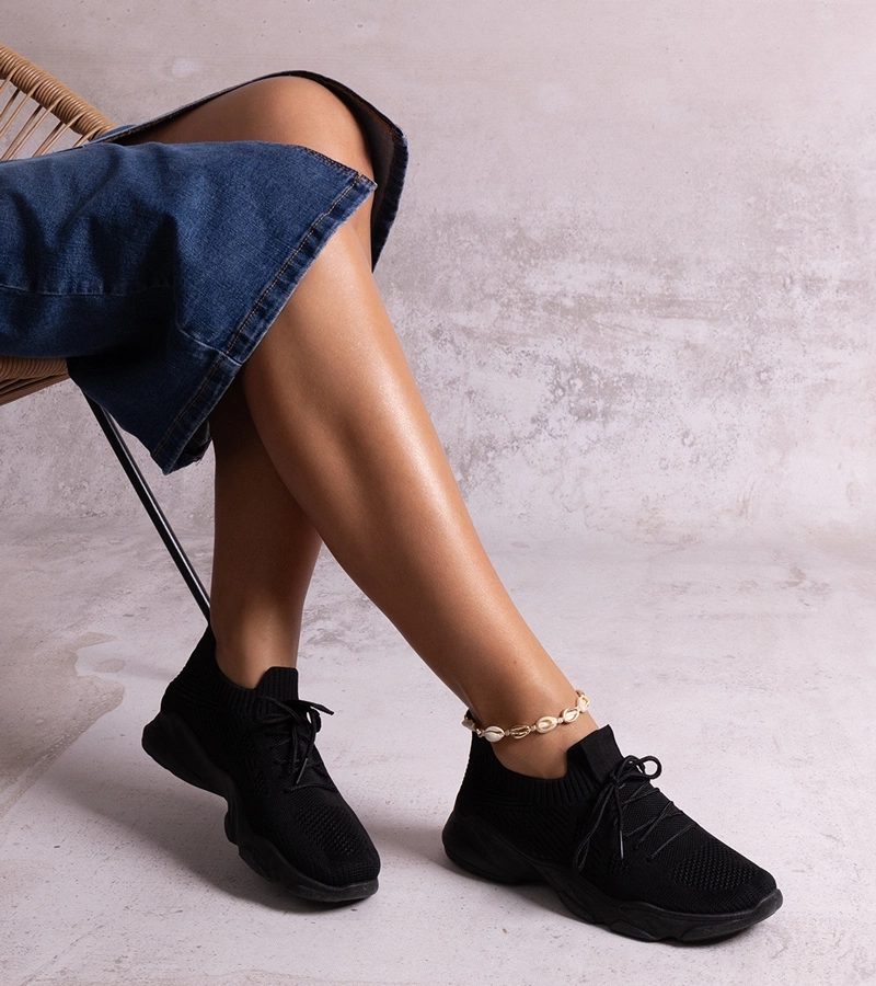 Čierne textilné tenisky Madi