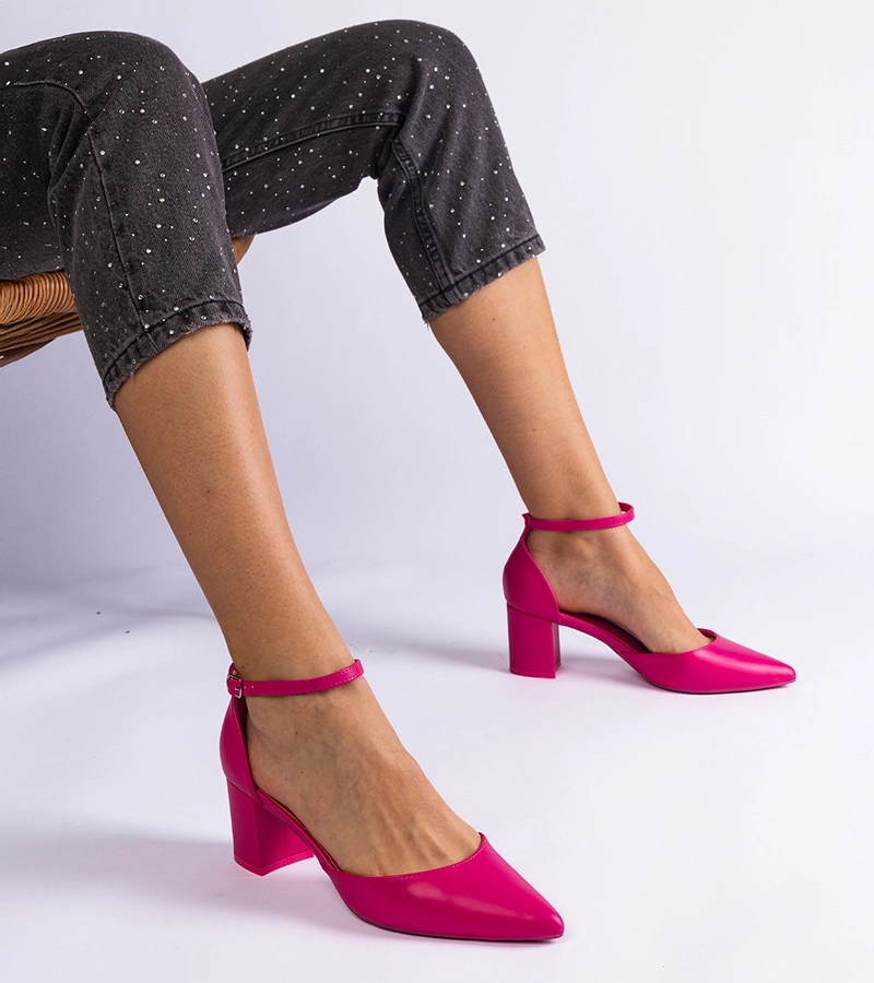 Ružové elegantné lodičky na podpätku Misada