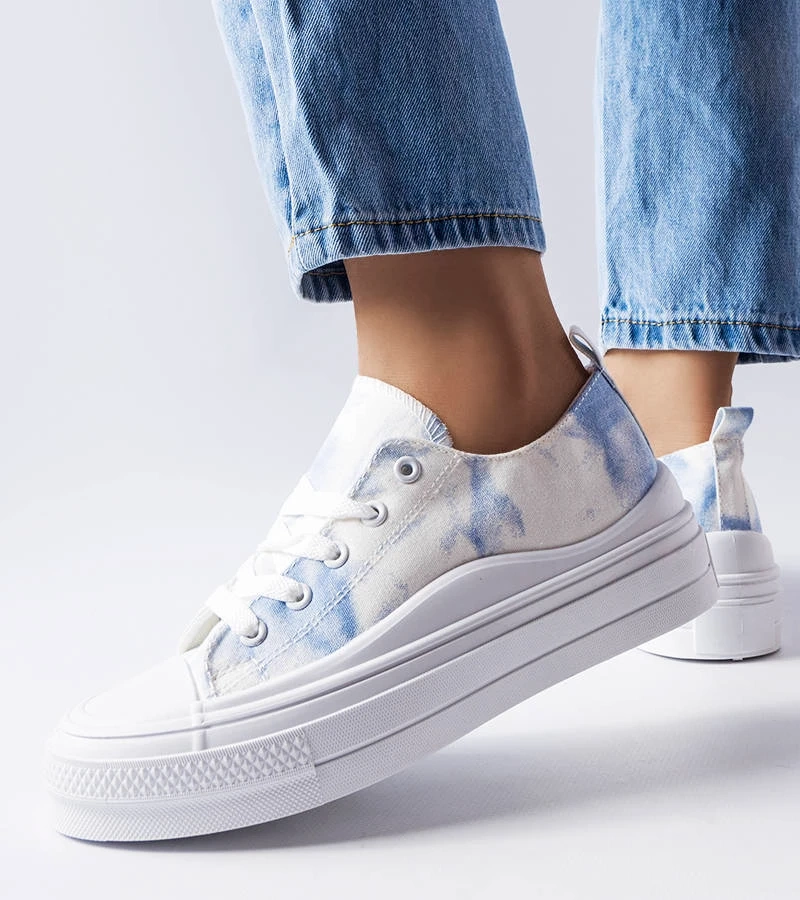 Bielo-ružové tenisky na platforme Rocheleau