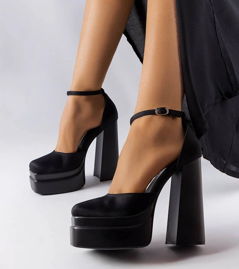 Čierne lodičky Romines na vysokom podpätku