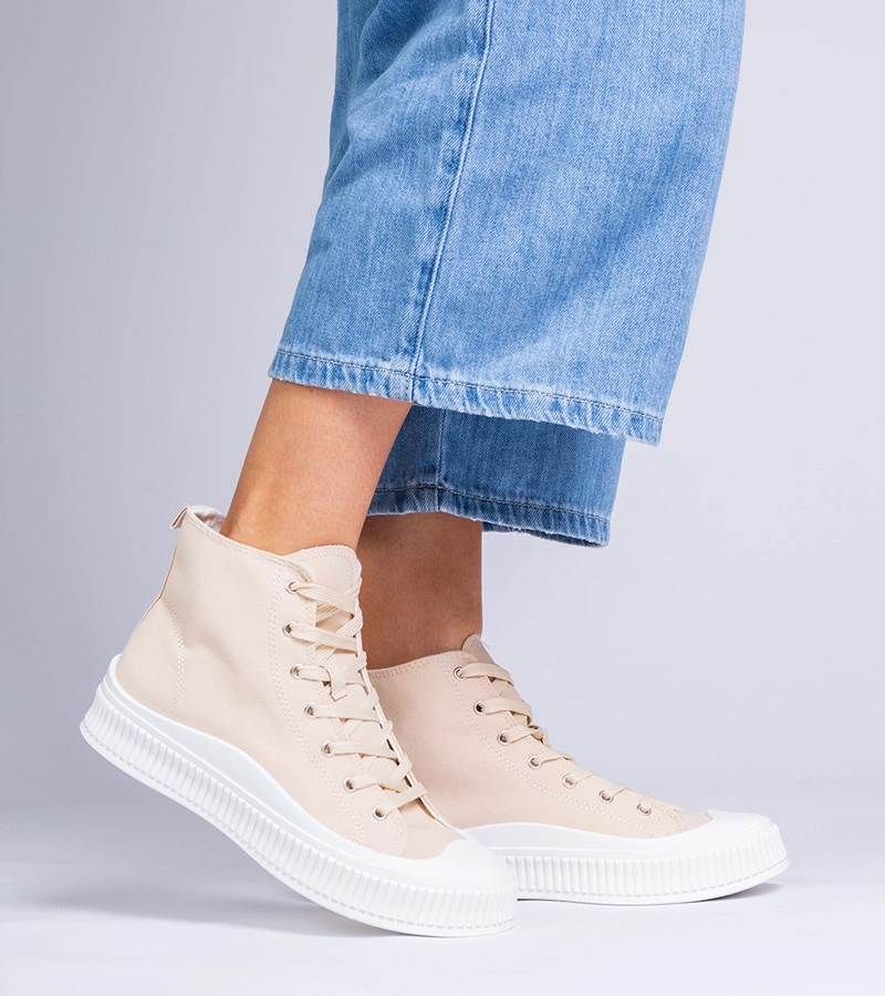 Béžové tenisky na platforme Guerrino