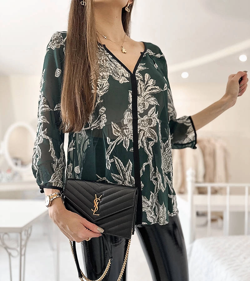 Zelená vzorovaná košeľa Salois