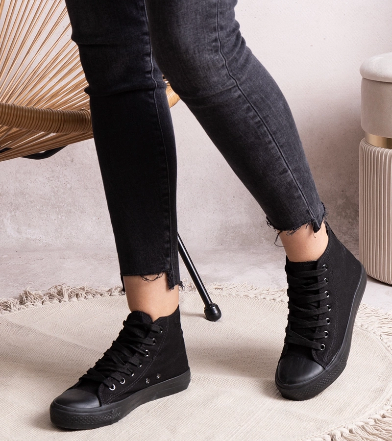 Čierne vysoké tenisky Rafife