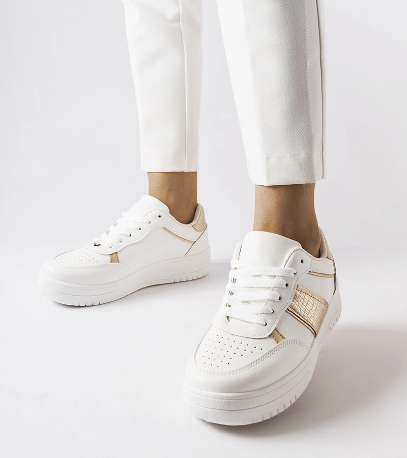 Bielo-zlaté športové tenisky Parma