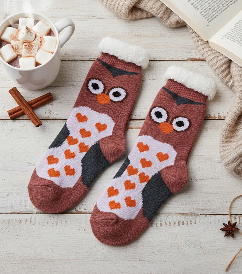 Ružové ponožky so sovou Lotis
