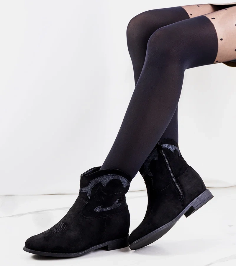 Čierne kovbojské topánky Velha