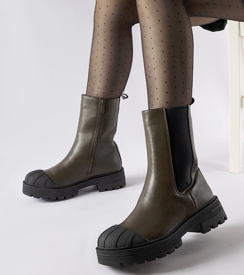 Tmavo zelené zateplené trapery Porcigatone