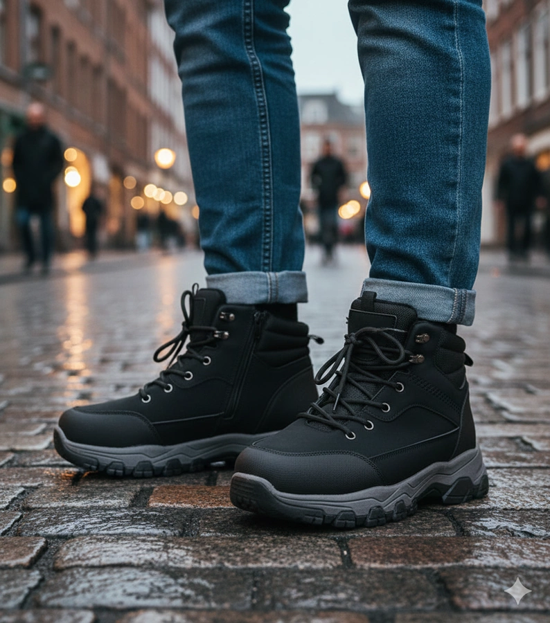 Čierne pánske traperky Ryan