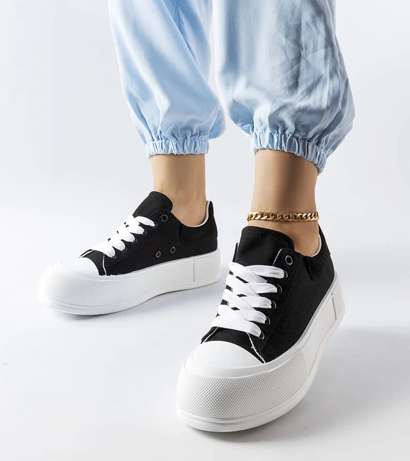 Čierne tenisky na platforme Josseaume