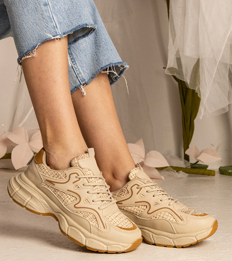 Béžové dámske športové tenisky Maurita