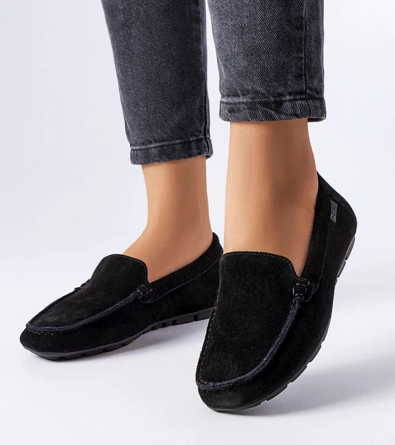 Čierne kožené mokasíny Big Star JJ274654