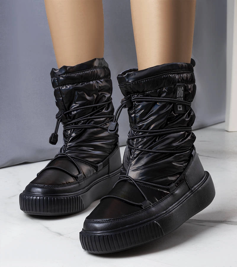 Čierne snehové topánky Big Star KK274193 906