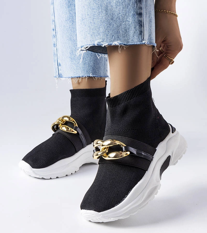 Čierne reťazové tenisky Baptiste