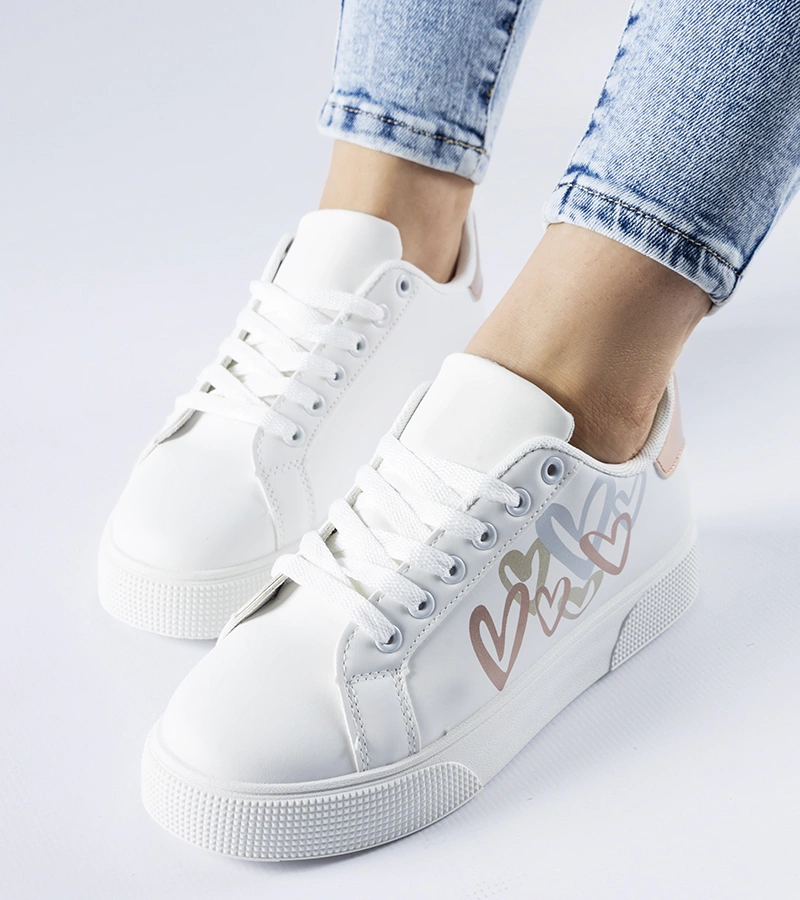 Biela platformová tenisky Montclair