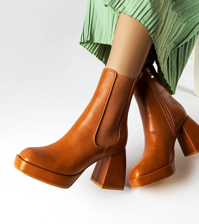 Hnedé topánky s pevným stĺpikom Watson