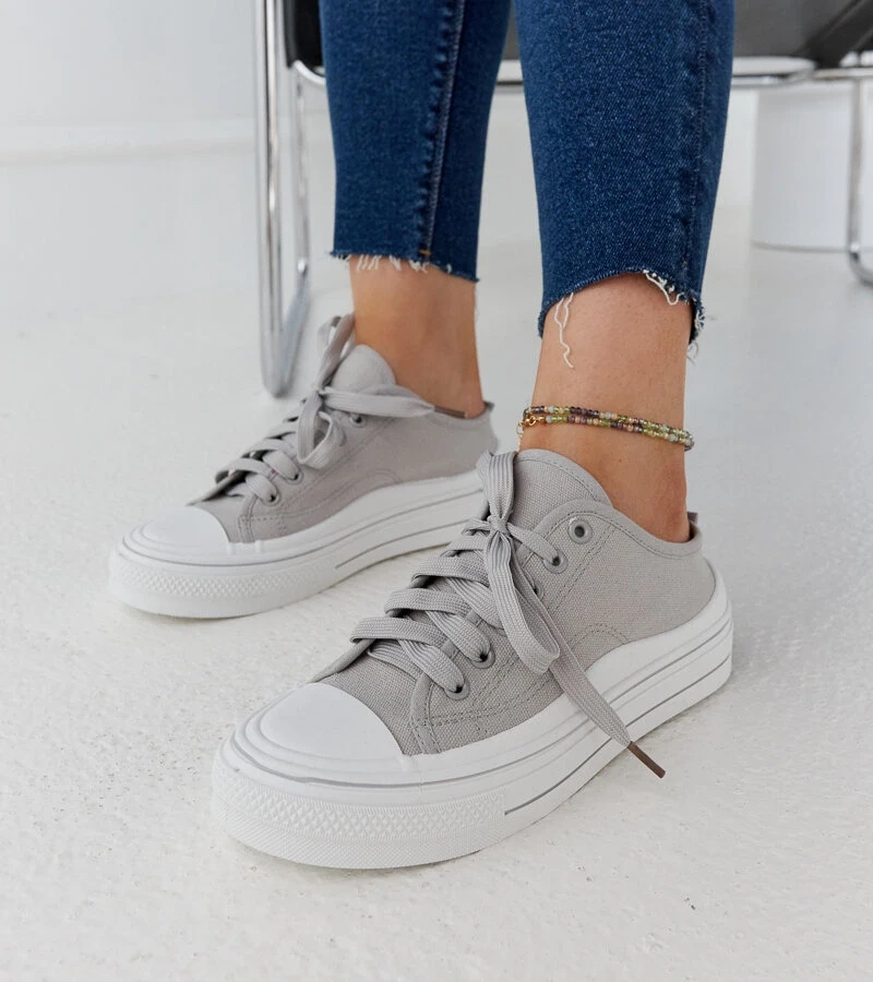 Šedé tenisky na platforme Fiori