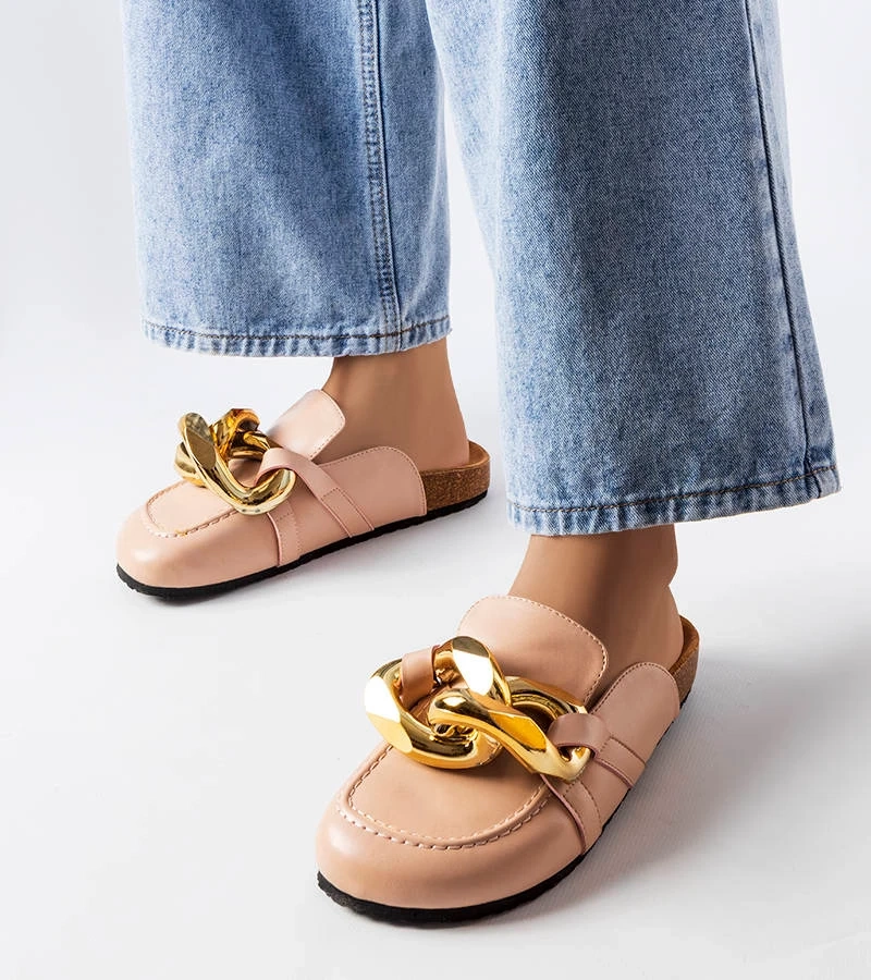 Ružové žabky s retiazkou Christelle