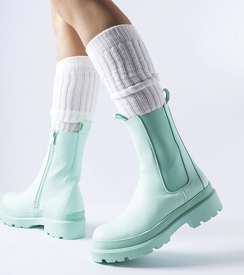 Svetlozelené ľahko zateplené čižmy Bethesda