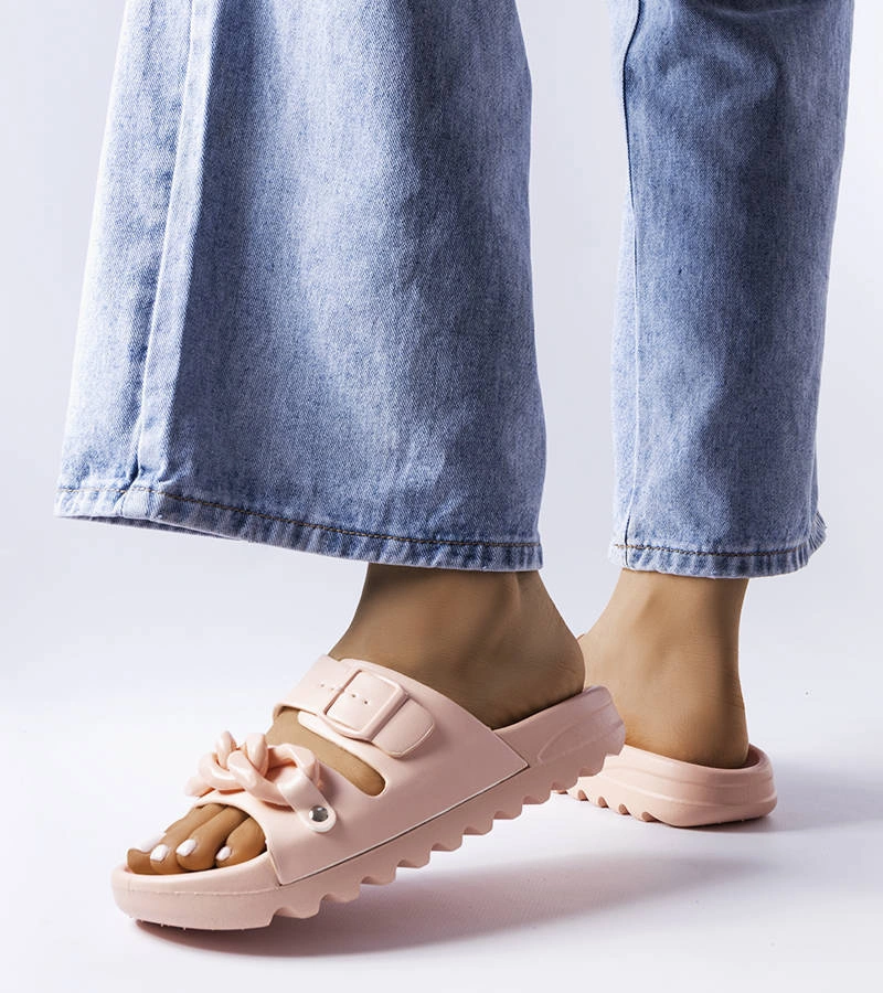 Ružové gumené žabky Étoile