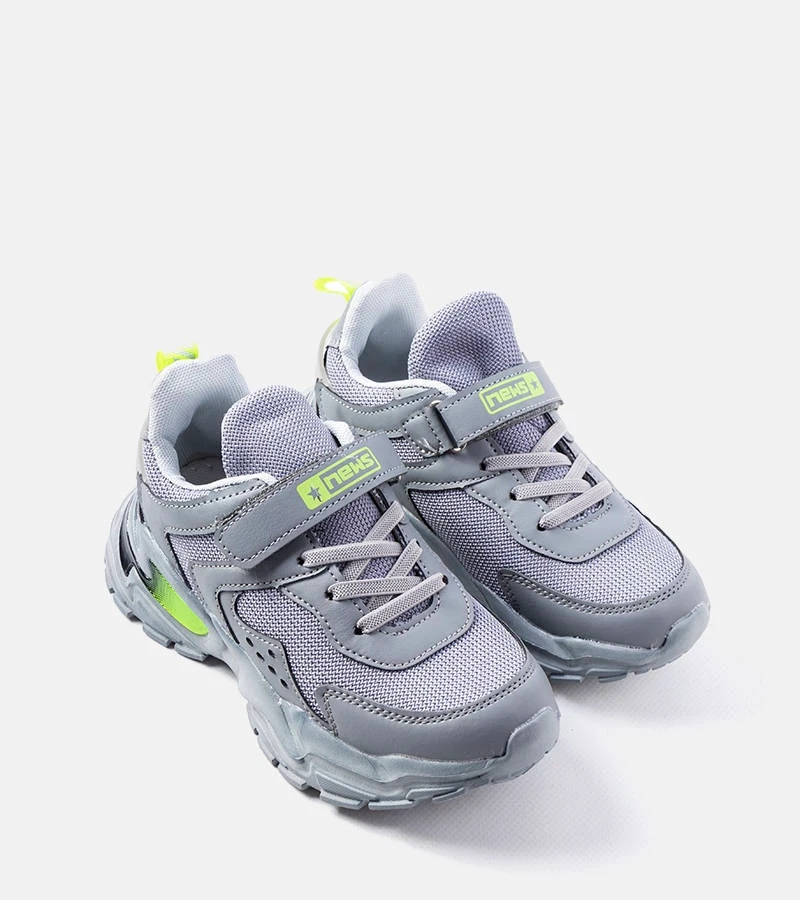 Šedé detské tenisky Ansel na suchý zips