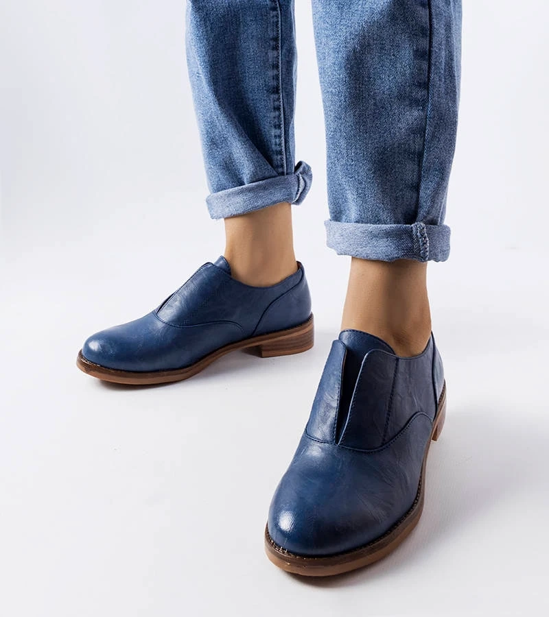 Poltopánky Burdett z tmavomodrej ekokože