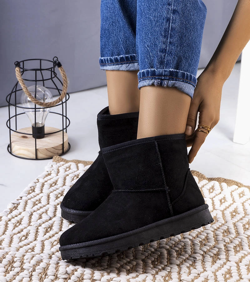 Čierne zateplené snehové topánky Vago