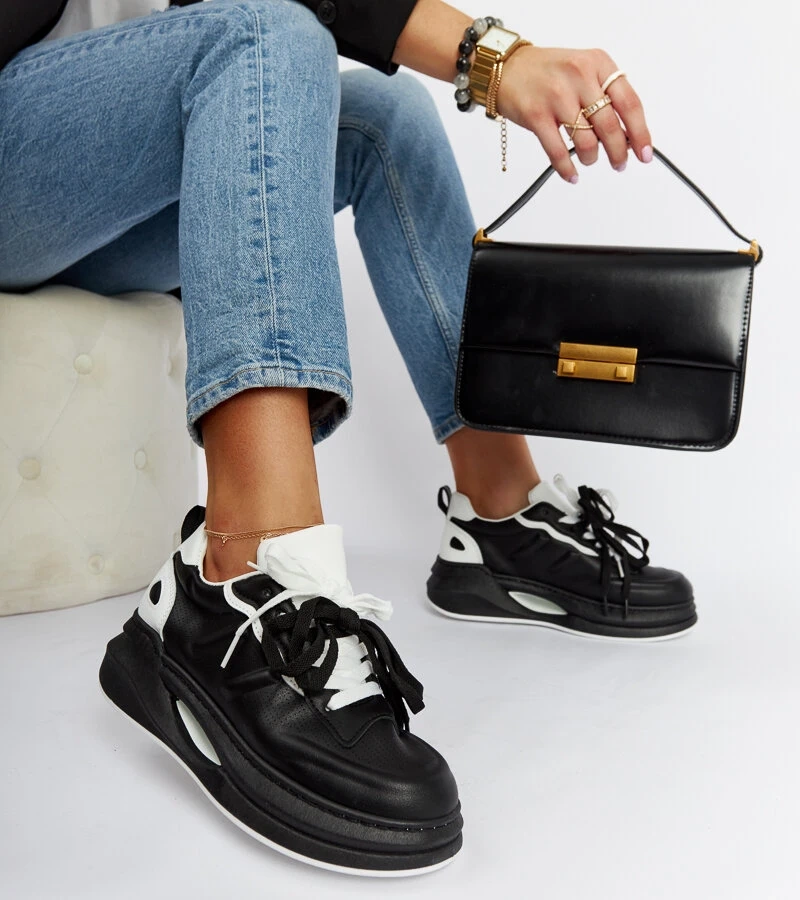 Čierno-biele tenisky Galdino