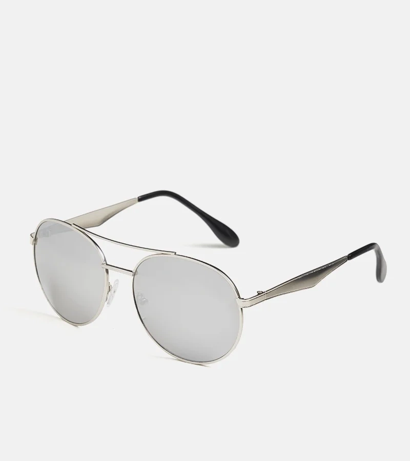Strieborné pilotné okuliare Couron